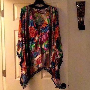 TRINA TURK PARADISE PLUME PLUNGE BATHING SUIT